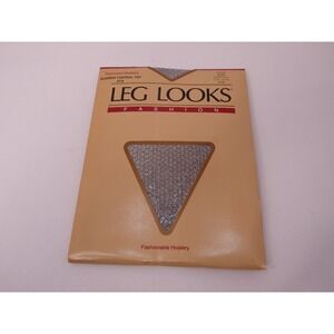 VTG Pantyhose Burlington Illusion Control Top 473 Leg Looks Black Fashion Medium